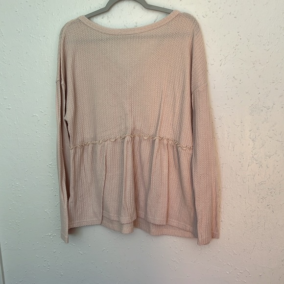 ‼️Pinkmstyle waffle blouse - Picture 2 of 3